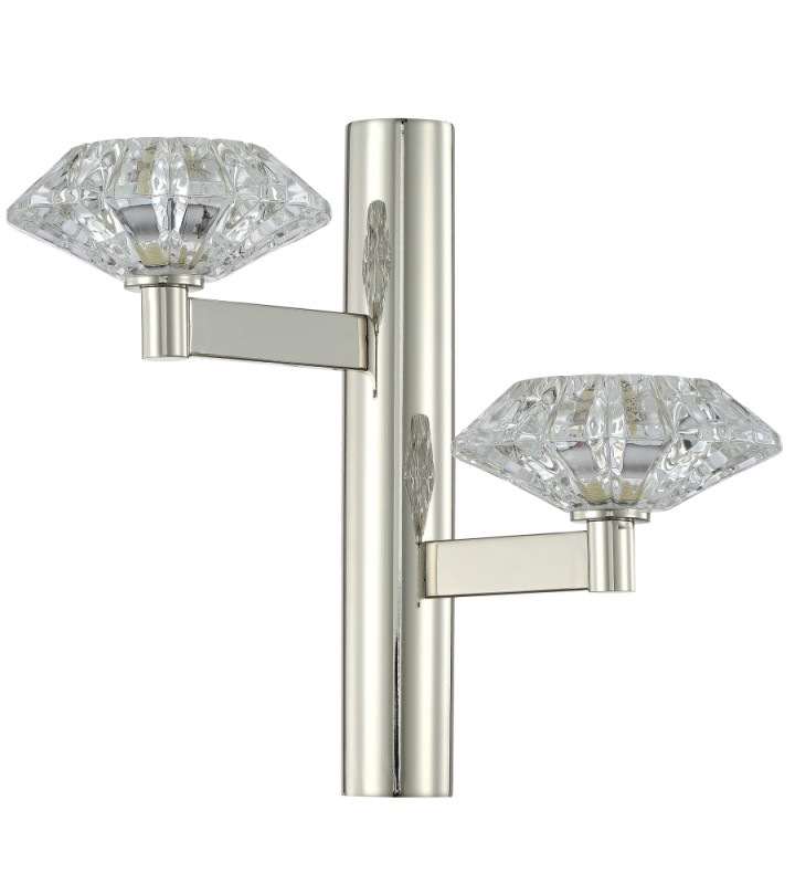 Бра Crystal Lux REBECA AP2 NICKEL настенный светильник crystal lux rebeca ap2 nickel прозрачный никель