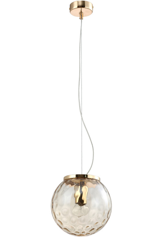 Подвесной светильник Crystal Lux MAYO SP1 D200 GOLD/AMBER люстра потолочная inspire amber 6 ламп 18 м²