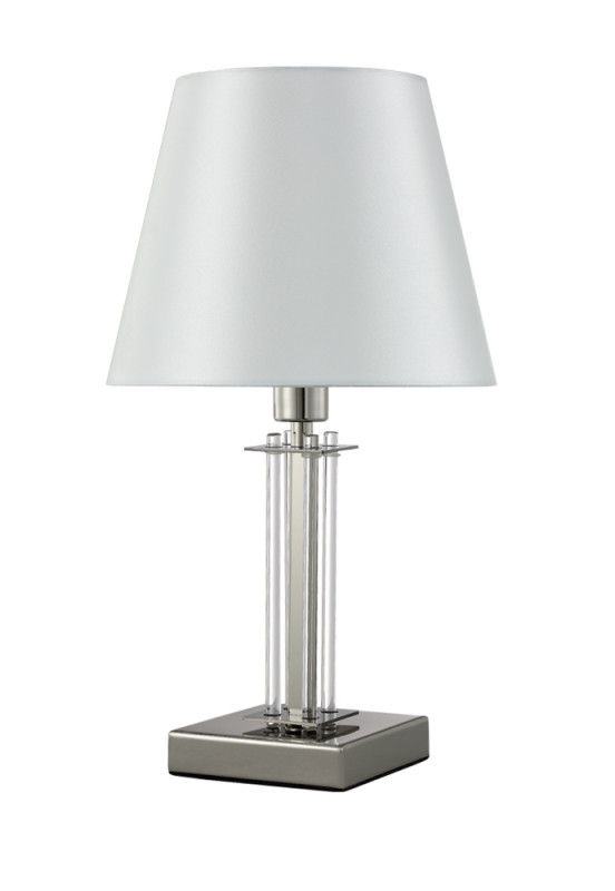 Настольная лампа Crystal Lux NICOLAS LG1 NICKEL/WHITE фотографии