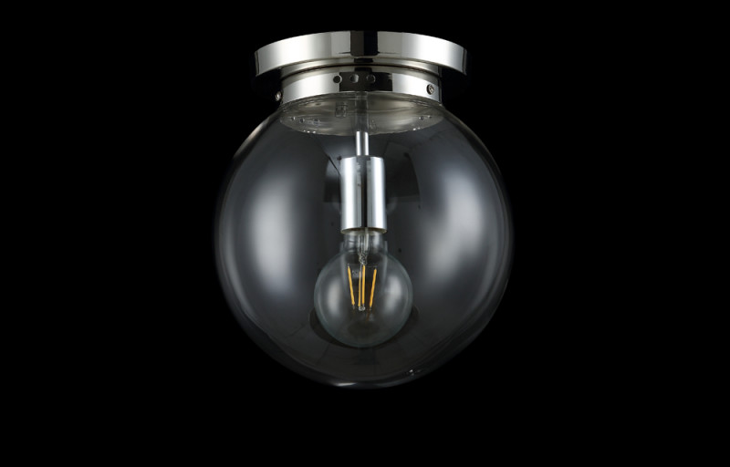 Накладной светильник Crystal Lux MARIO PL1 D250 NICKEL/TRANSPARENTE
