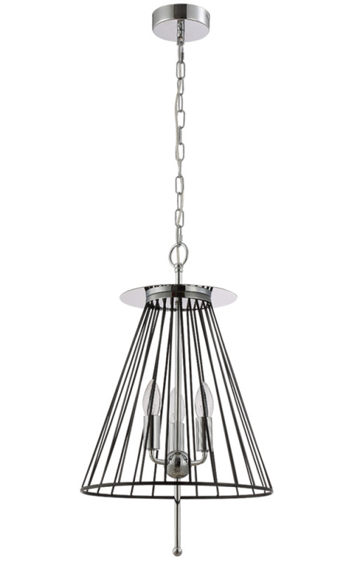 подвесной светильник crystal lux tenerife sp3 silver серебро Подвесной светильник Crystal Lux MODESTO SP3 BLACK/CHROME