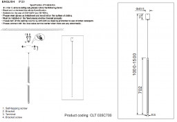 Подвесной светильник Crystal Lux CLT 035C700 GO