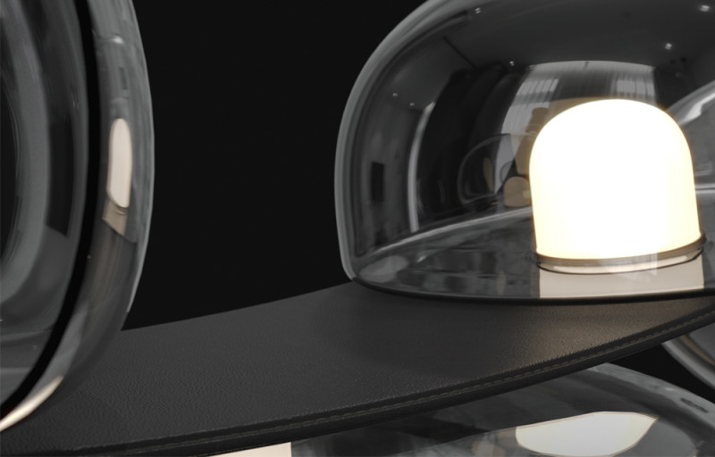 Накладной светильник Crystal Lux BOSQUE SP7 L3000 BLACK/TRANSPARENT