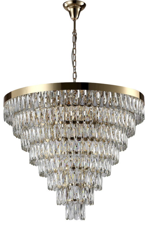 Каскадная люстра Crystal Lux ABIGAIL SP22 D820 GOLD/TRANSPARENT