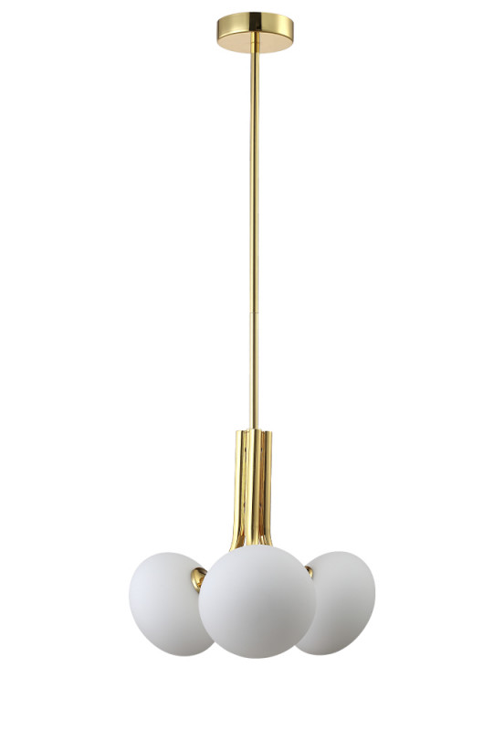 Подвесная люстра Crystal Lux ALICIA SP3 GOLD/WHITE, цвет белый ALICIA SP3 GOLD/WHITE ALICIA SP3 GOLD/WHITE - фото 1