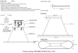 Подвесной светильник Crystal Lux PROXIMO SP42W LED L1100 BLACK