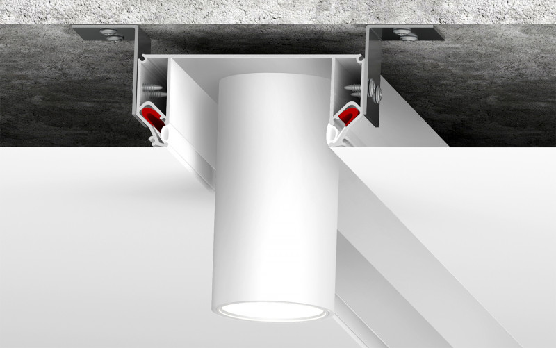 DK5850-WH Профиль Flod для создания декоративных ниш в натяжном потолке, алюминий, белый Denkirs DK5850-WH