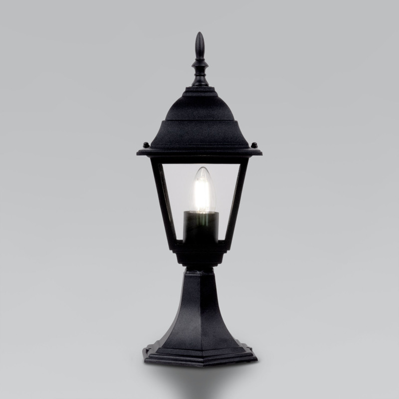 Садово-парковый светильник Elektrostandard Fuga S черный(35148/S) светильник столб садово парковый влагозащищенный duwi techno ip54 80 см цвет черный