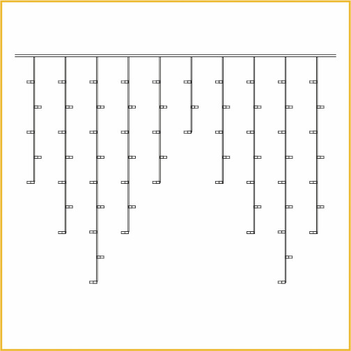 Светодиодная бахрома TEAMPROF TPF-i3*0.9F-CT/W