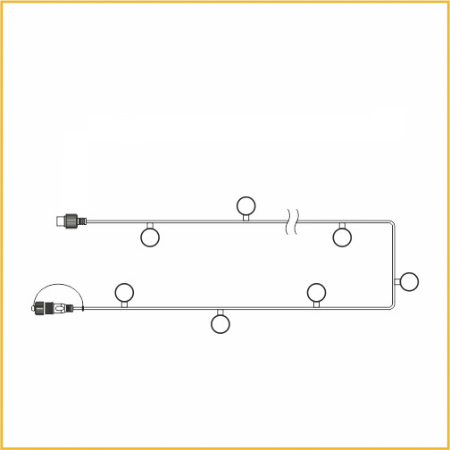 Светодиодная гирлянда TEAMPROF TPF-S5-20C/24V-40B-SRB/RGB