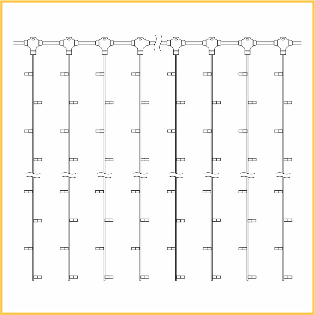 Светодиодный занавес TEAMPROF TPF-C2*2-CT/WW