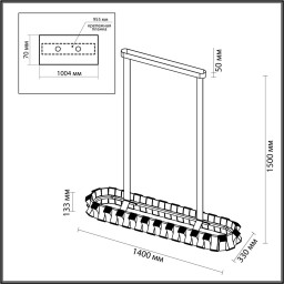 Подвесная люстра Odeon Light 4993/90LA