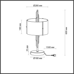 Настольная лампа Odeon Light 5415/2T