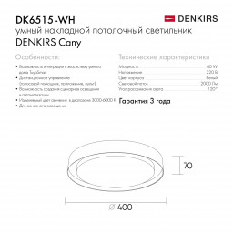 Накладной светильник Denkirs DK6515-WH