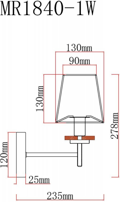 Бра MyFar MR1840-1W