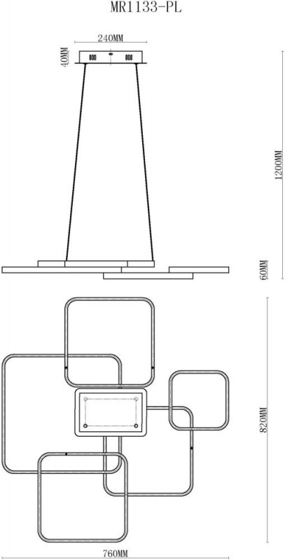 Подвесная люстра MyFar MR1133-PL