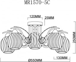 Накладная люстра MyFar MR1570-5C