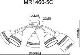 Накладная люстра MyFar MR1460-5C