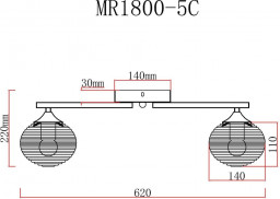 Накладная люстра MyFar MR1800-5C