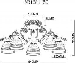 Накладная люстра MyFar MR1681-5C