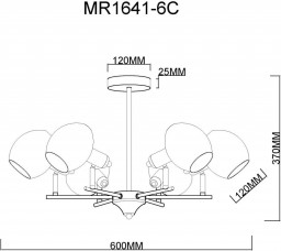 Люстра на штанге MyFar MR1641-6C