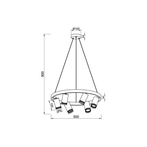 Подвесная люстра Vele Luce VL5784P06