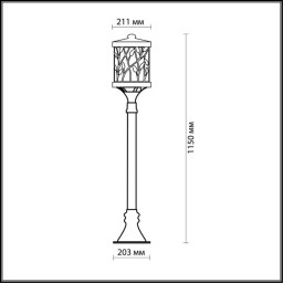 Садово-парковый светильник Odeon Light 2287/1A