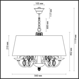 Подвесная люстра Odeon Light 3921/4