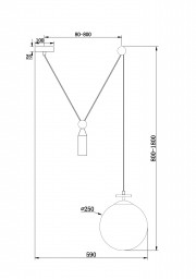 Подвесной светильник Freya FR5221PL-01BS