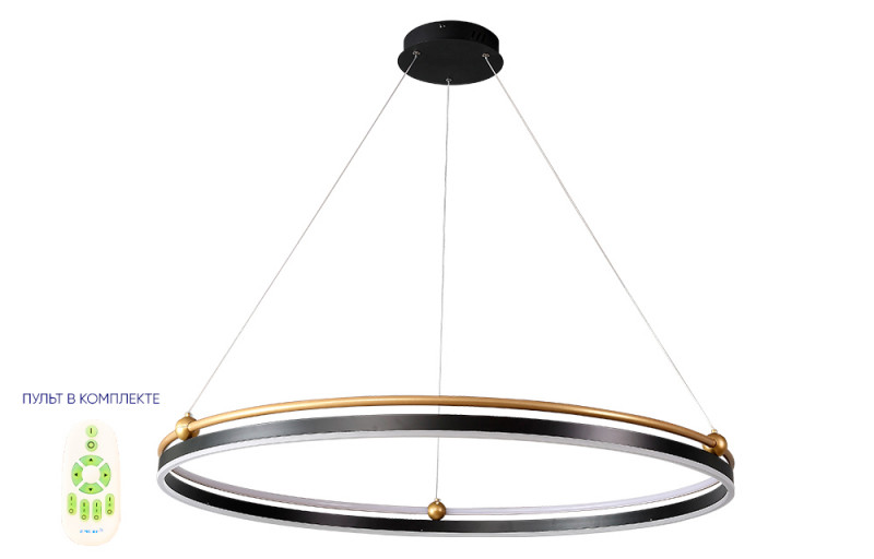 Подвесной светильник Crystal Lux FERNANDO SP88W LED D1000 BLACK/GOLD бра crystal lux flavio ap1 gold