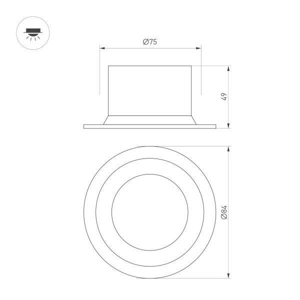 Светильник Downlight Arlight 041492