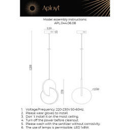 Подвесной светильник APLOYT APL.044.06.08