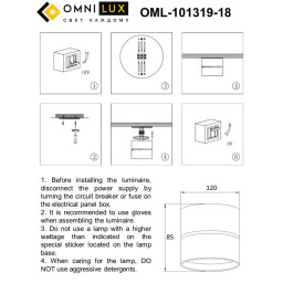 Накладной светильник Omnilux OML-101319-18