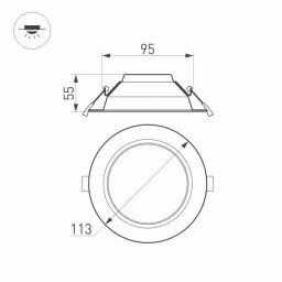 Светильник Downlight Arlight 023196(2)