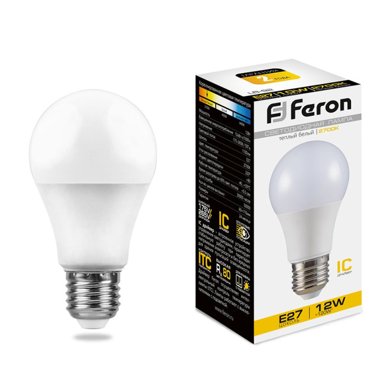 Светодиодная лампа Feron 25489 лампочка светодиодная feron lb 213 25895 230v 24w g13 t8 6400k упаковка 25 шт