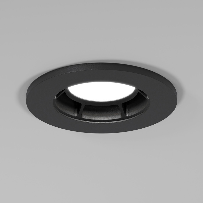 Встраиваемый светильник Elektrostandard 25009/01 GU10 чёрный подсветка для зеркала inspire lizz 5 ламп чёрный