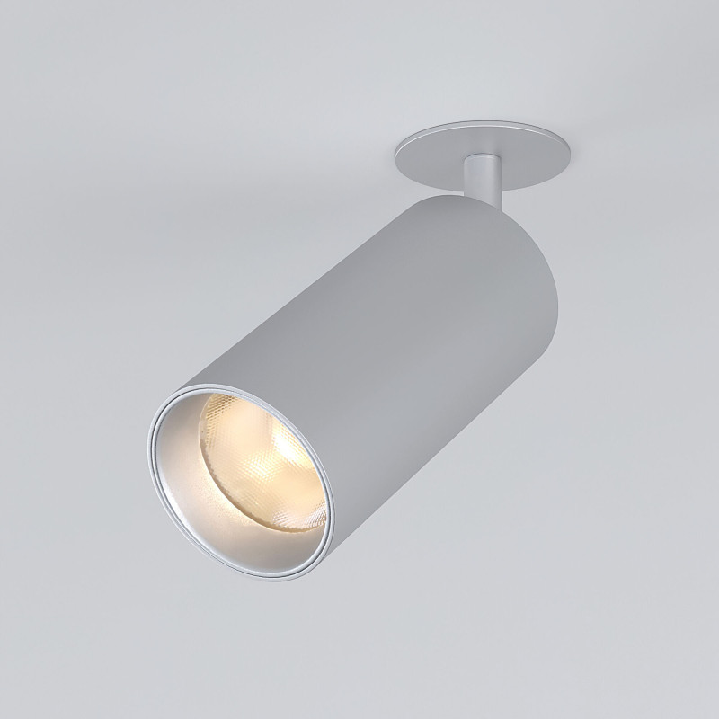 Встраиваемый светильник Elektrostandard Diffe серебряный 15W 4200K (25066/LED) потолочный светодиодный светильник elektrostandard dls025 7w 4200k белый 4690389148453