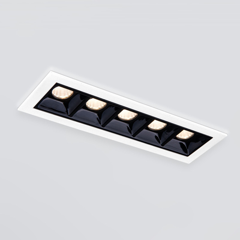 Встраиваемый светильник Elektrostandard 9921 LED 10W 4200K белый/черный светильник на шине elektrostandard slim magnetic r07 трековый светильник 8w 4200k porte черный