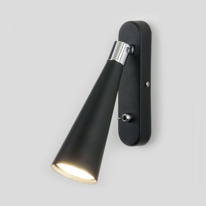 Спот Elektrostandard Horn GU10 SW чёрный (MRL 1010) подсветка для зеркала inspire lizz 5 ламп чёрный