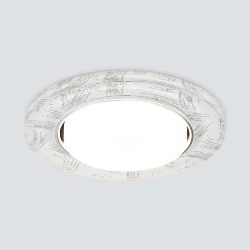 Встраиваемый светильник Elektrostandard 1062 GX53 WH/SL белый/серебро подсветка эра ol17 gx53 wh б0049044