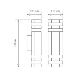 Светильник настенный Elektrostandard Techno 1443 черный