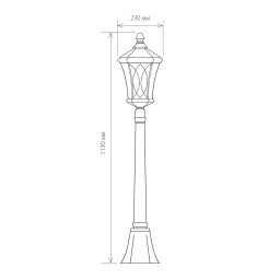 Садово-парковый светильник Elektrostandard Virgo F черное золото (арт. GLXT-1450F)