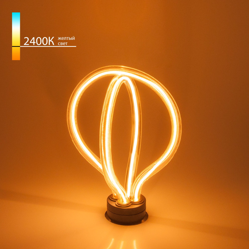 Светодиодная лампа Elektrostandard Art filament 8W 2400K E27 double round (BL151) светодиодная лента lux 24v 2200 2400k 19 2w m 5m arlight 18103