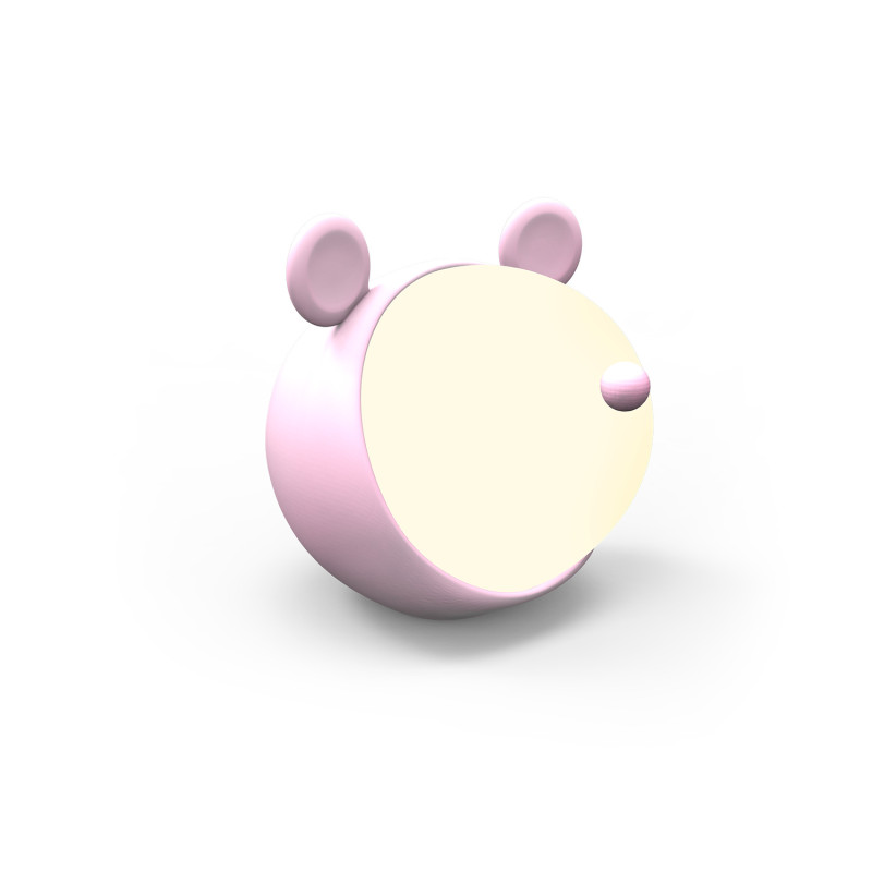 ночник мишка 1вт розовый 8 5х8 5х12 см Ночник детский Gauss NN7024