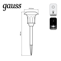Грунтовый светильник Gauss GS002