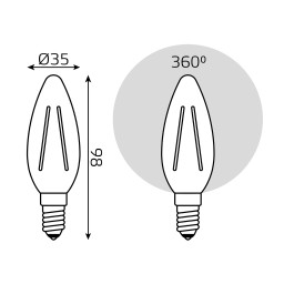 Светодиодная лампа Gauss 103801107-S