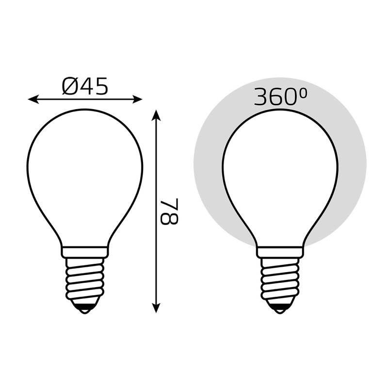 Светодиодная лампа Gauss 105201209-D