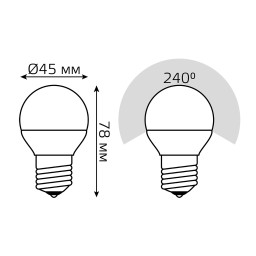 Светодиодная лампа Gauss 105102107-S