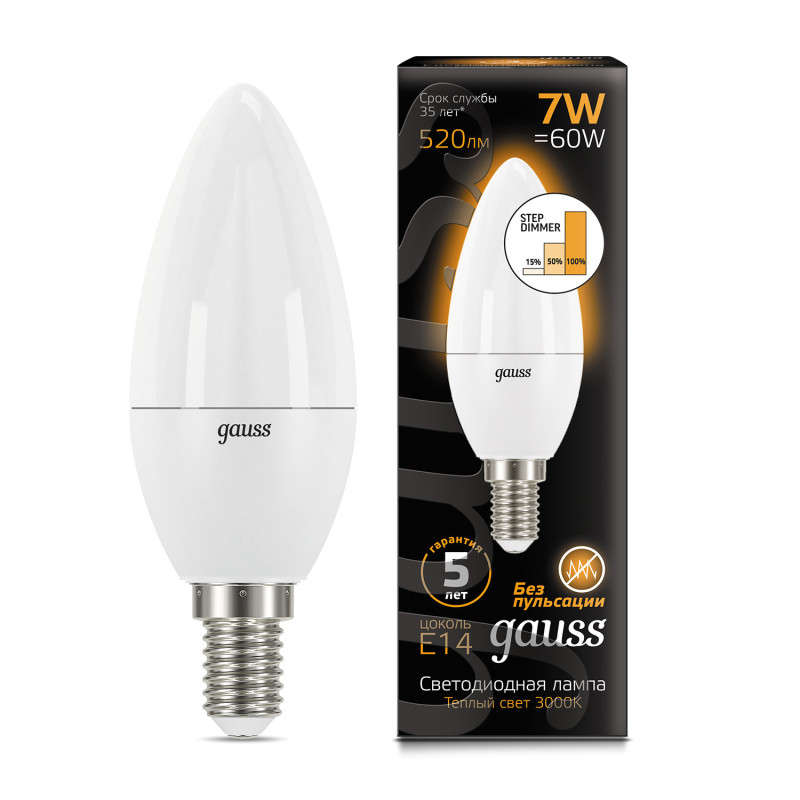 Светодиодная лампа Gauss 103101107-S лампа светодиодная свеча gauss 103101107 d e14 7w 3000k
