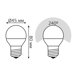 Светодиодная лампа Gauss 105102207-D